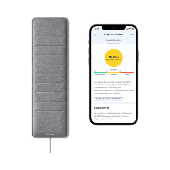 Withings Sleep Analyzer - Capteur de sommeil connecté avec détection d’apnée du sommeil